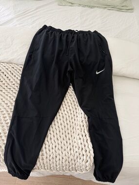 Nike Black Joggers with White Swoosh